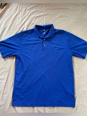 Nike Golf Dri Fit Polo Mens XL Blue Performance Athletic Shirt